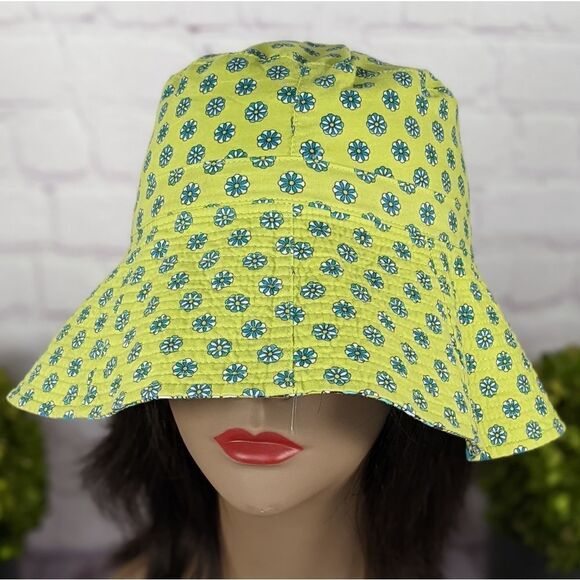 Vera Bradley Reversible Paisley Peacock Pattern Bucket Hat Sun Hat - Picture 6 of 10